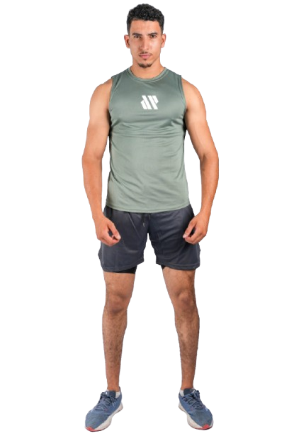 Ensemble Sport Homme – Débardeur & Short 2-en-1