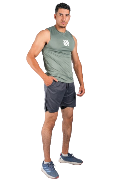 Ensemble Sport Homme – Débardeur & Short 2-en-1