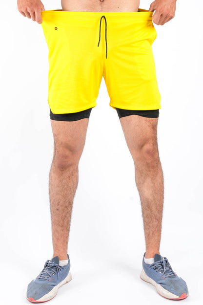 Short Sport 2 Pièces avec Poche Intérieure