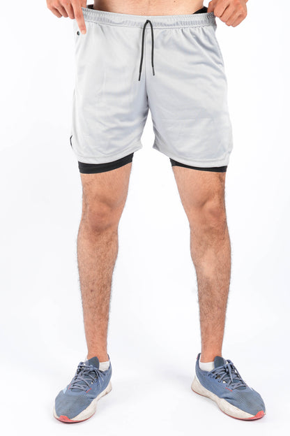 Short Sport 2 Pièces avec Poche Intérieure