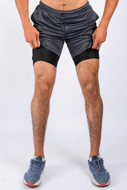 Short Sport 2 Pièces avec Poche Intérieure