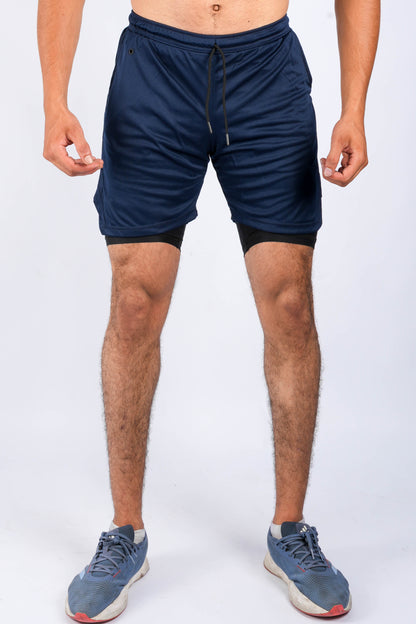Short Sport 2 Pièces avec Poche Intérieure